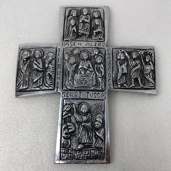 Gretchen Collection Other - Vintage Pewter Cross Silver Tone Religious Decor